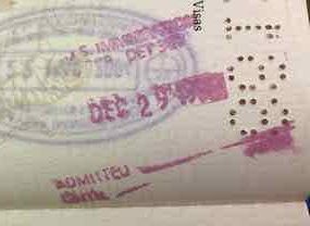 US Immigration Stamp of Arrival!